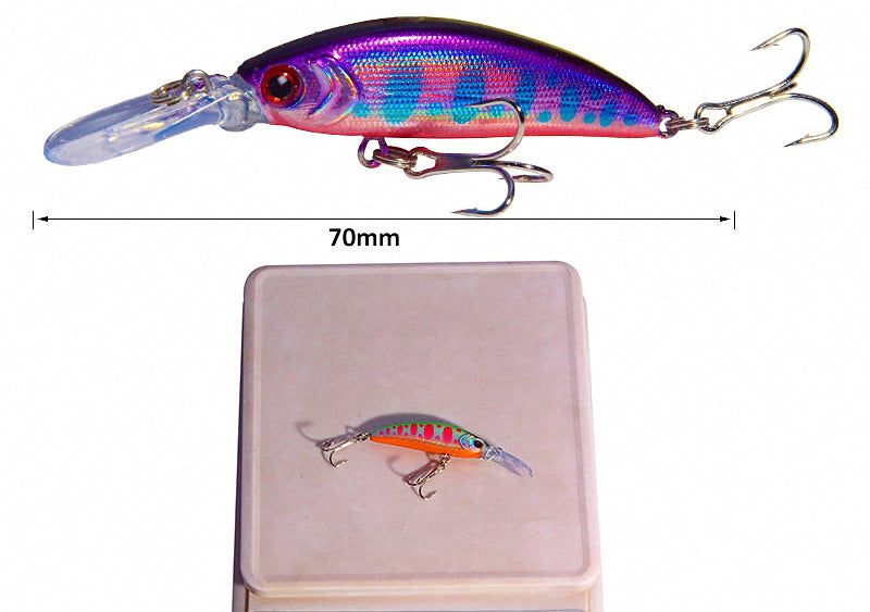 Micro Deep Diving Sinking Minnow Lure, Long Lip – product photo