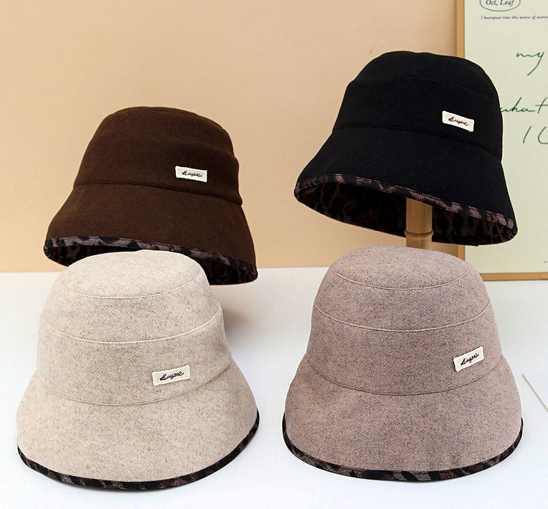 Reversible Leopard Print Bucket Hat, Adjustable, One Size – product photo