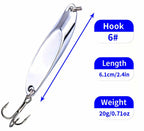 Metal Casting Jig Spoon, 5–20 g (0.18–0.71 oz), Silver or Gold – product photo