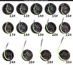 Pre-Tied Glow Offset Barbed Hooks on Line, Sizes 12–30 – product photo