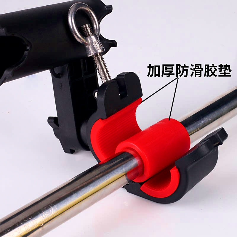 Clamp-On Boat Rod Holder Bucket for Round Tube Mounts
