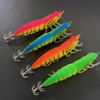Glow Rocket Shrimp Squid Jigs, Wood & Crystal Shrimp – product photo