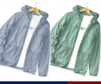 Men's Lightweight Sun Hoodie Jacket, Ice Silk Full Zip – product photo