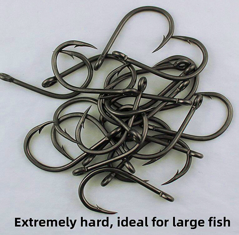 4X Strong Saltwater Fishing Hooks, 50 pcs, Barbed – product photo
