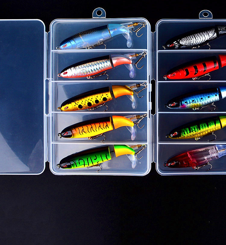 Jointed Propeller Tail Lure Set for Bass, Rotating Tail – product photo