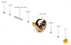 Reel Handle with Metal Round Knob, Reversible L/R – product photo