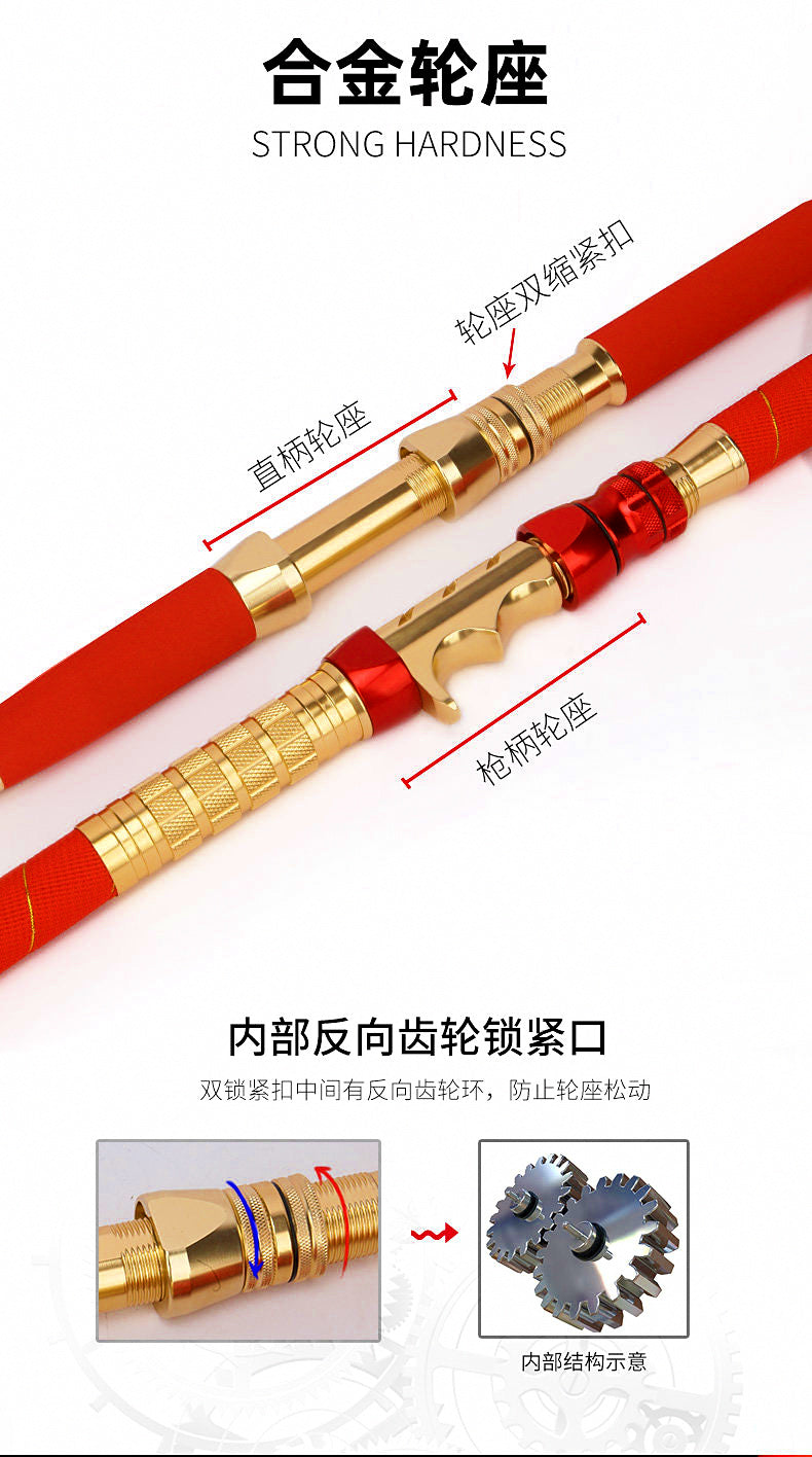 Solid Fiberglass Boat Rod, Electric Reel, 1.35–2.7 m (4.4–8.9 ft) – product photo