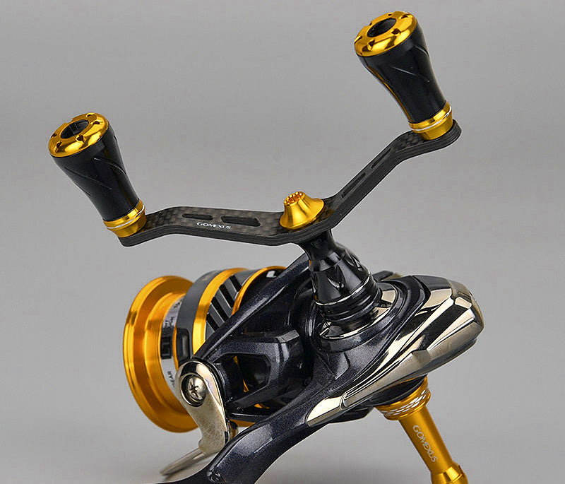 Spinning Reel Handle, Dual-Lock Replacement Arm, Black/Red – product photo