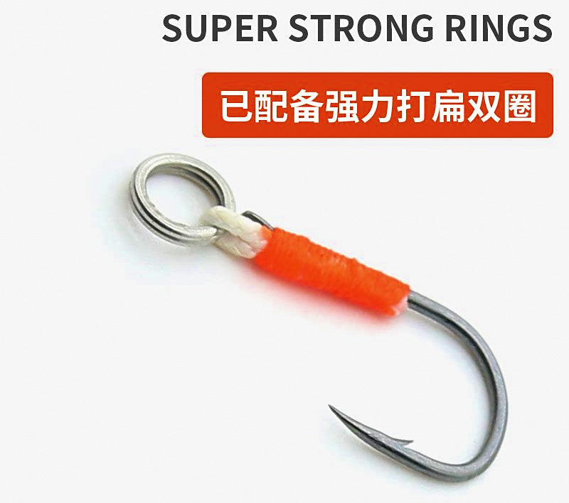 3X Strong Single Hooks for Metal Jigs, VIBs & Minnows, 6-Pack – product photo