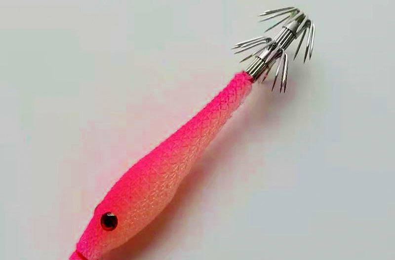 Glow Cloth-Wrapped Squid Jig, Pink, 4 g (0.14 oz) – product photo