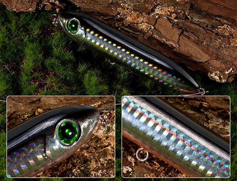 Floating Pencil Lure with Rattle, Saltwater Hard Bait – product photo
