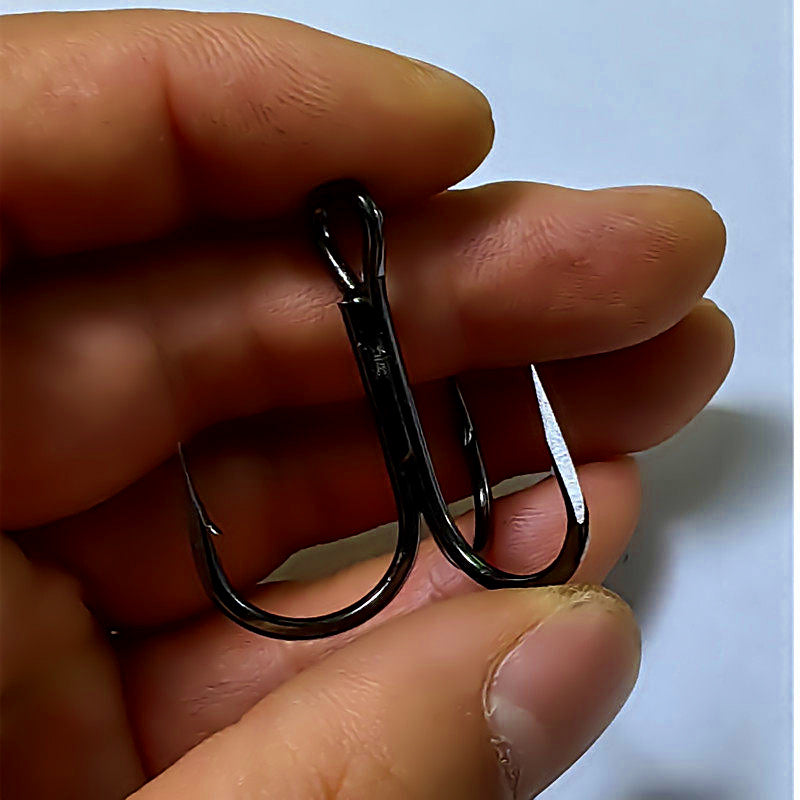 Black Treble Hooks, Size 6 to 5/0, 5 or 10 Pack – product photo