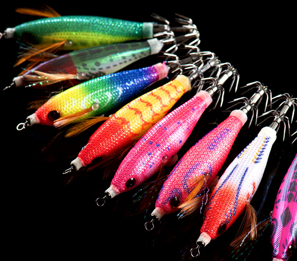 Floating Wooden Shrimp Squid Jig, 5.6 g (0.2 oz) – product photo