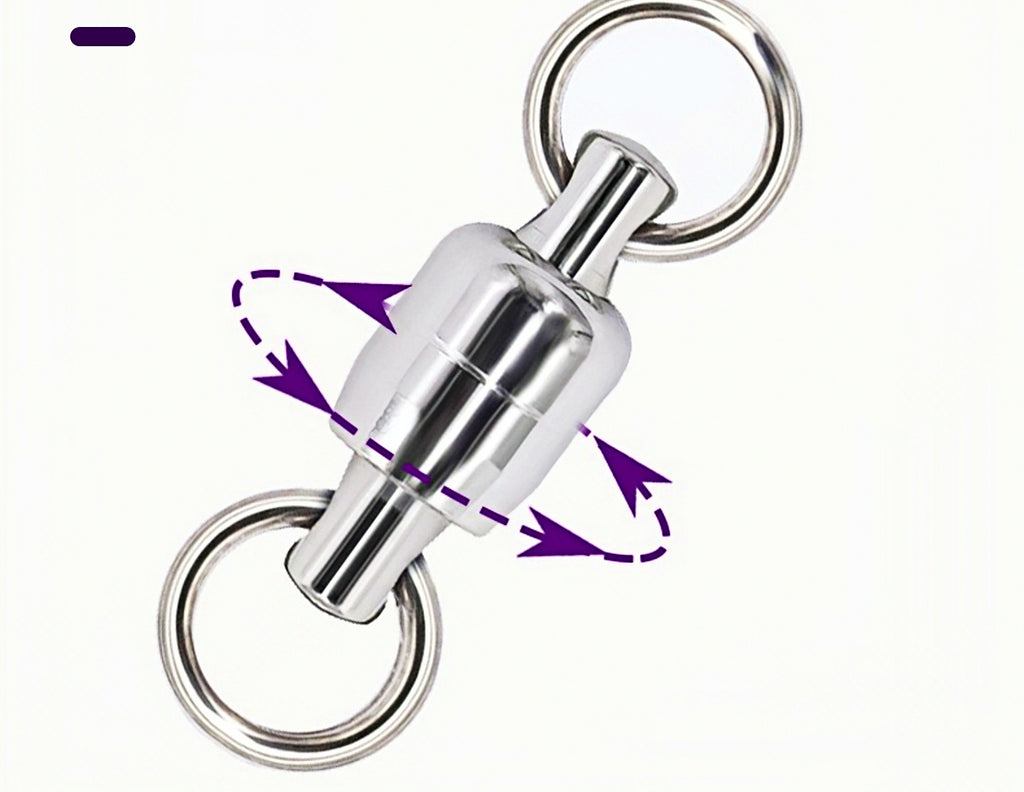 Stainless Steel Double Bearing Swivel, Size 5 & 6, 5 or 10 Pack – product photo