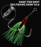 Slow Jig Double Assist Hooks, Carbon Line, 1/0–3/0 – product photo