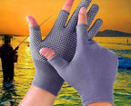 Fingerless Fishing Gloves, Anti-Slip, Thin, One Size – product photo