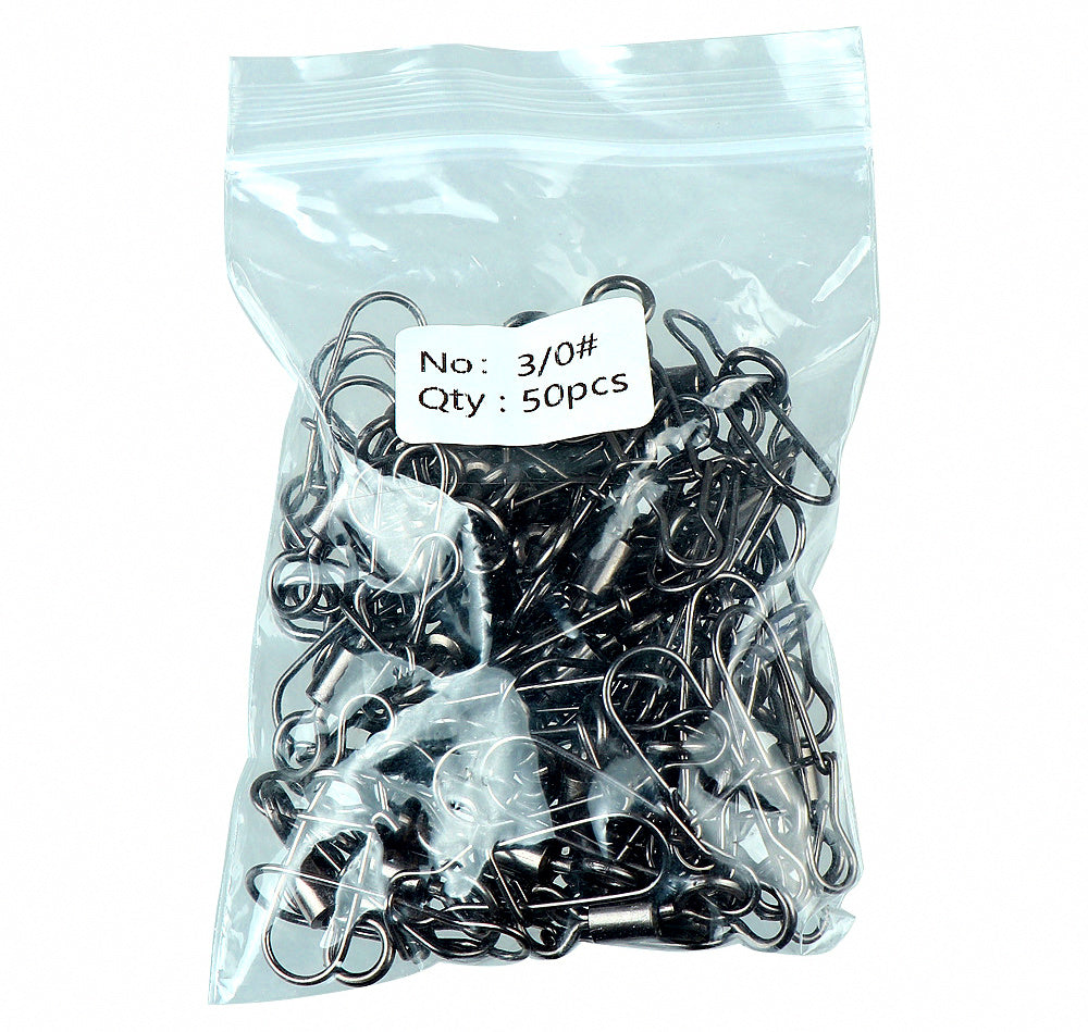 Carbon Steel Snap Swivels, Sizes 14 to 3/0, 1 or 50 Pack – product photo