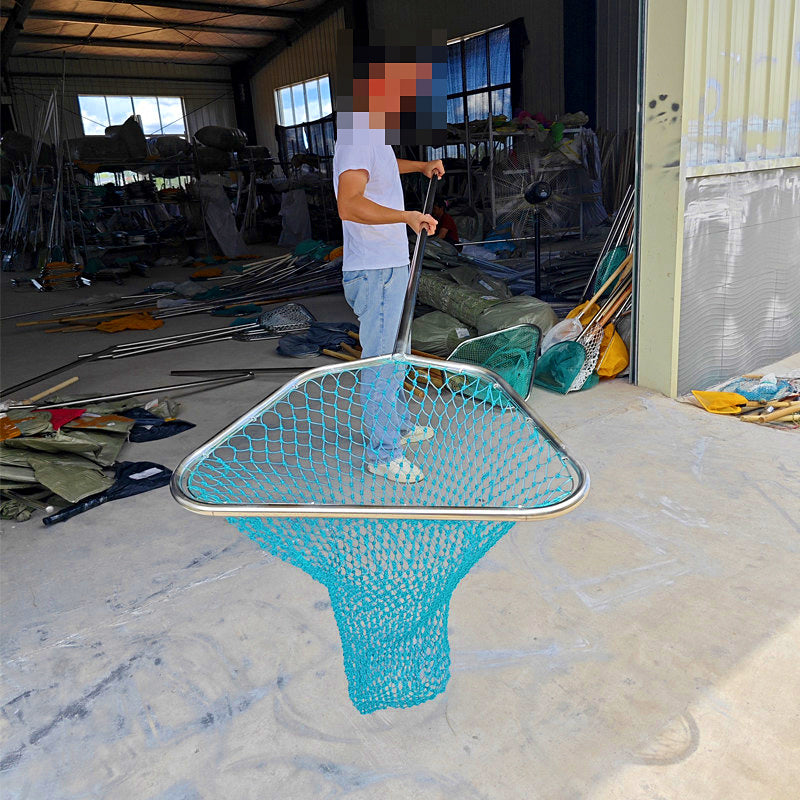 Stainless Steel Landing Net, Square Hoop, 1.2–2 m Handle – product photo