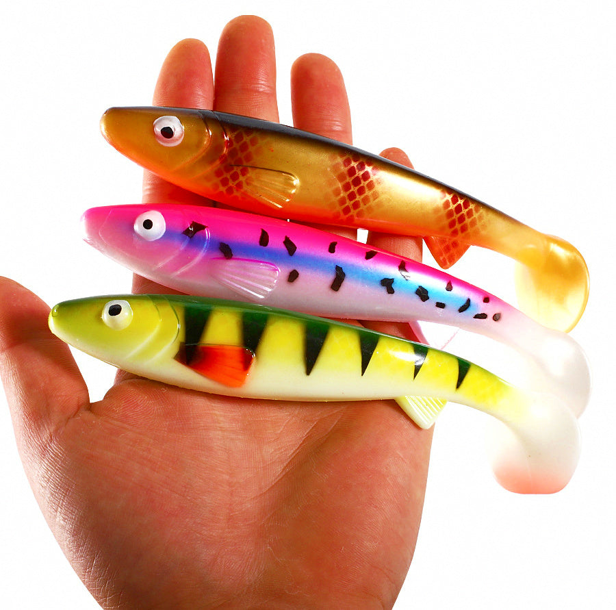 Saltwater Soft Plastic Swimbait, Curly or T-Tail, 16.5/19 cm – product photo