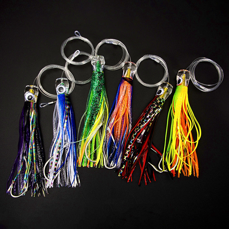 6.5 in Octopus Skirt Trolling Lure, 6-Pack, Assorted Colors – product photo