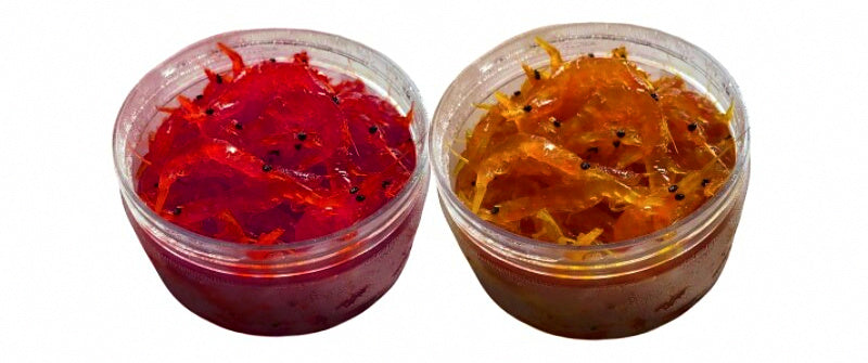 Antarctic Krill Bait Box, Yellow or Red, 3–7 cm – product photo