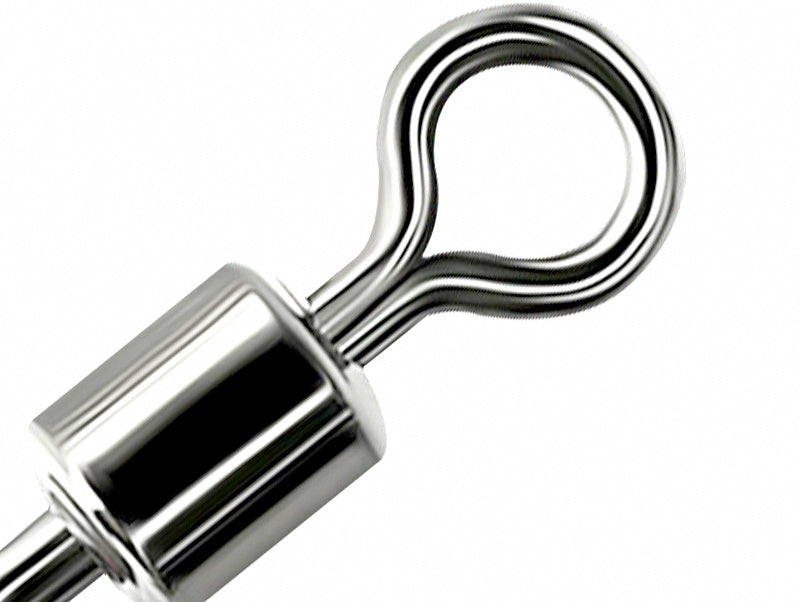Nickel-Plated Figure-8 Swivel Connector, Black or White – product photo