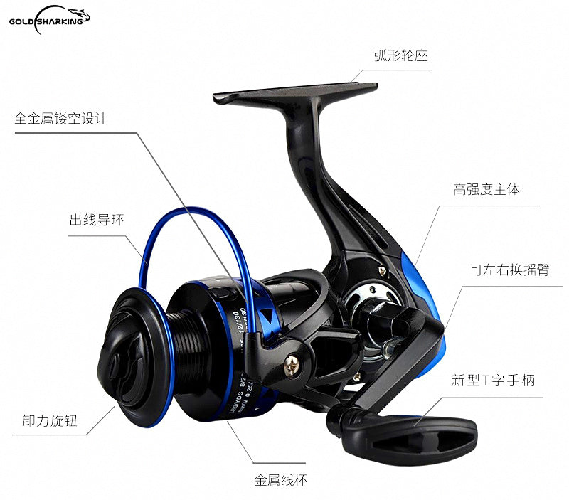 All-Metal Head Spinning Reel, LAN 1000–6000 Sizes – product photo
