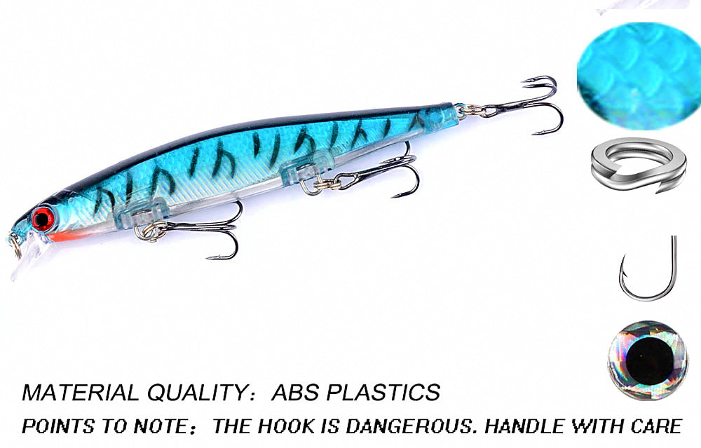 Slow Sinking Rattling Minnow Lure, 13.5 g (0.48 oz) – product photo