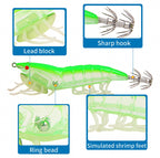 Wooden Shrimp Squid Jig, 11.7 cm (4.6 in), 20.5 g (0.72 oz) – product photo