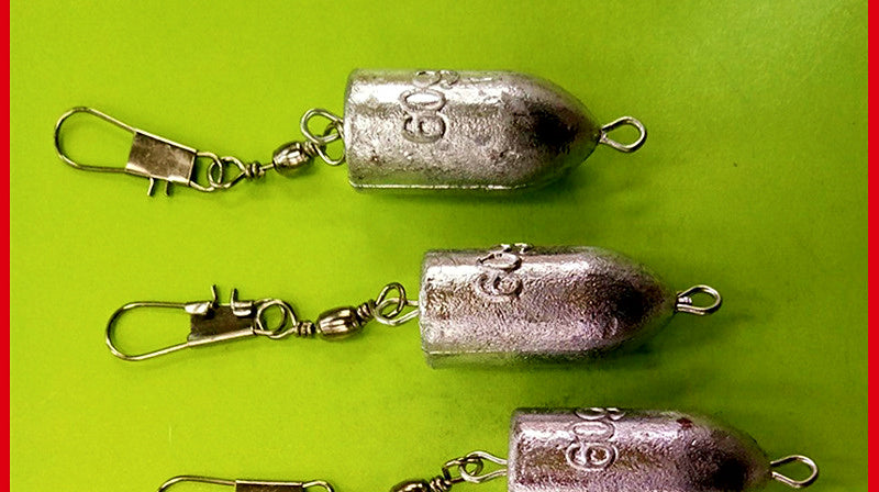 Lead Bullet Sinker with Double Rings, 5–3000 g (0.18–106 oz) – product photo