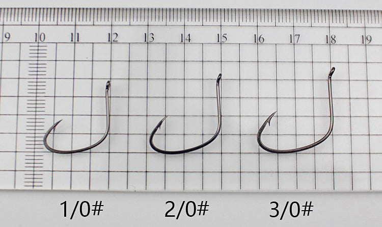 Black Barbed Beak Hooks, Bulk 50 Pack, Sizes 4–3/0 – product photo
