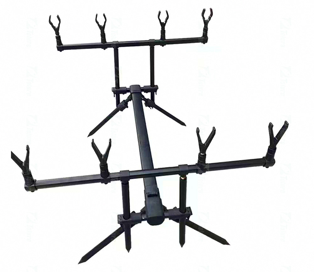 Aluminum Tripod Rod Rest Stand, Black (Small / Large) – product photo