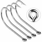 Live Bait Single Hooks with Eye, Barbed, 20-Pack, 3/0–10/0 – product photo