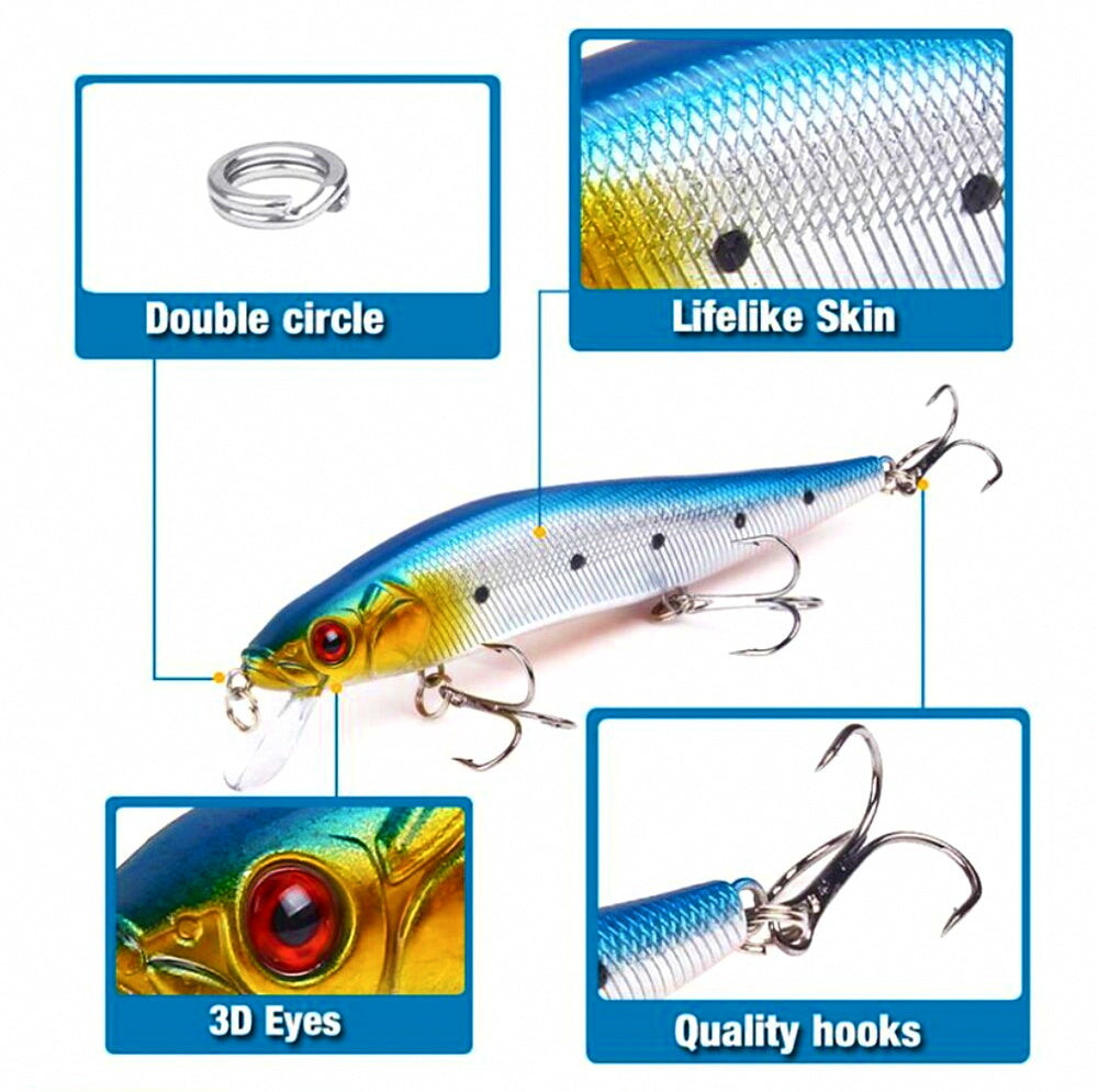 Floating Minnow Lure, 14 cm (5.5 in), 23 g (0.8 oz) – product photo