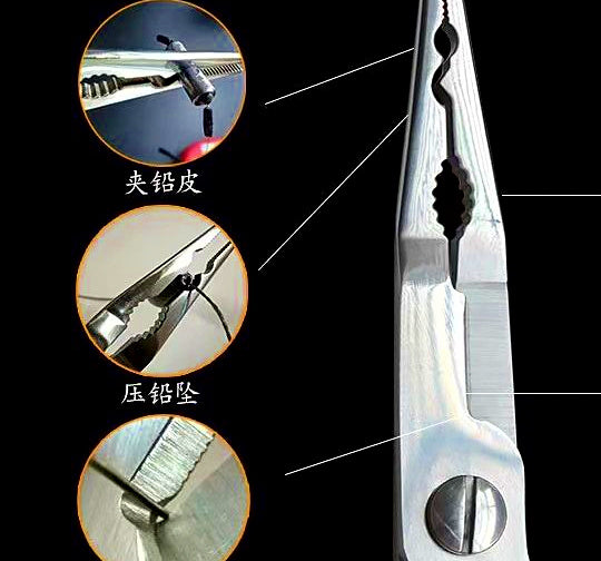 Straight Nose Fishing Pliers, Steel, Blue or Black – product photo
