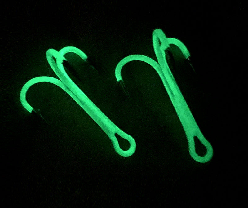 Glow Treble Hooks, Barbed, Sizes 2–10 – product photo