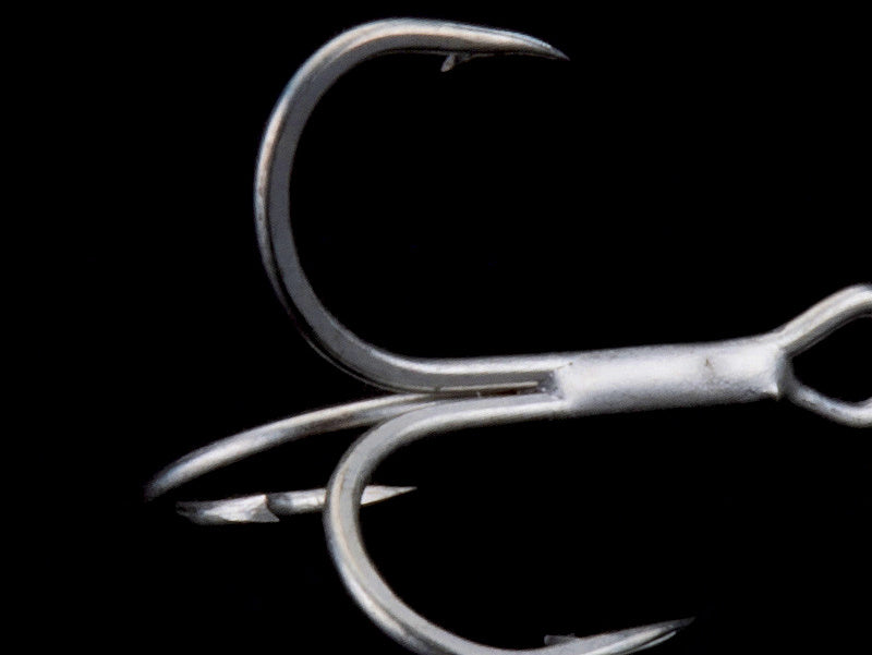 Carbon Steel Treble Hooks, Barbed, Plain or Feathered – product photo