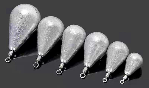 Swivel Teardrop Sinker with Eyelet, 3.5–30 g (0.12–1.06 oz) – product photo