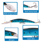 Long Lip Floating Minnow Lure, 23 g (0.8 oz), 20 cm (7.9 in) – product photo
