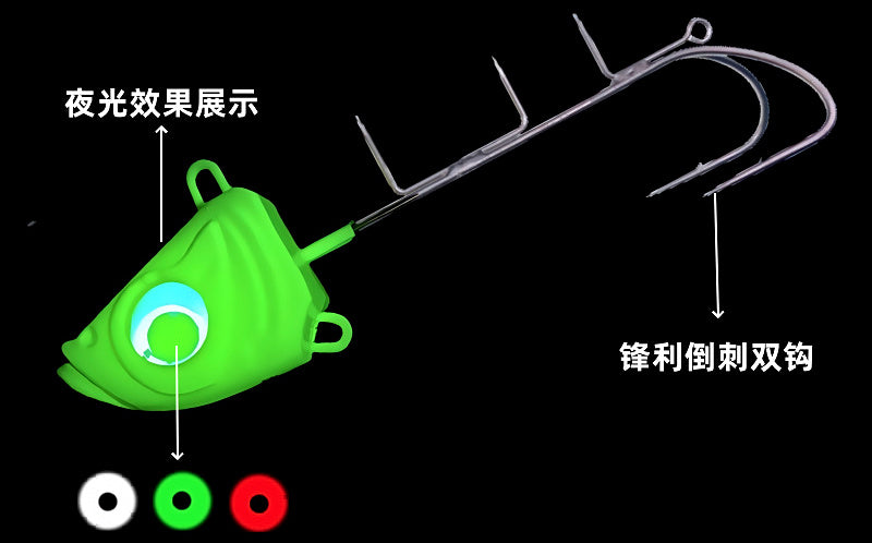 Glow Cutlassfish Jig, Single or Double Hook, 15–250 g – product photo