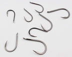 Barbed Carbon Steel Fishing Hooks, 50 pc Pack, Sizes 0.1–12 – product photo