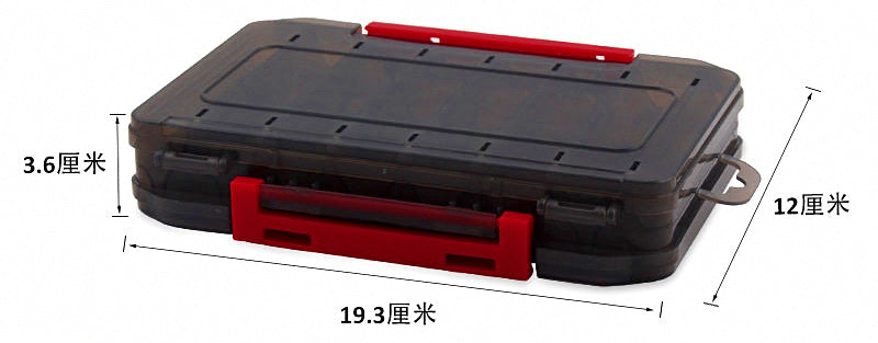 Double-Sided Two-Layer Plastic Lure Box, Portable Tackle Case – product photo
