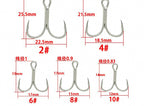 Barbed Treble Hooks, 50-Pack, Sizes 1, 6, 8 – product photo