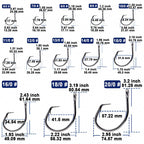 Heavy Shark Hooks, Sizes 6/0–16/0, 25 Pack – product photo