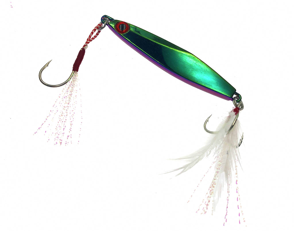 Diamond Metal Vib Jig, Feather Hooks, 8–40 g (0.3–1.4 oz) – product photo