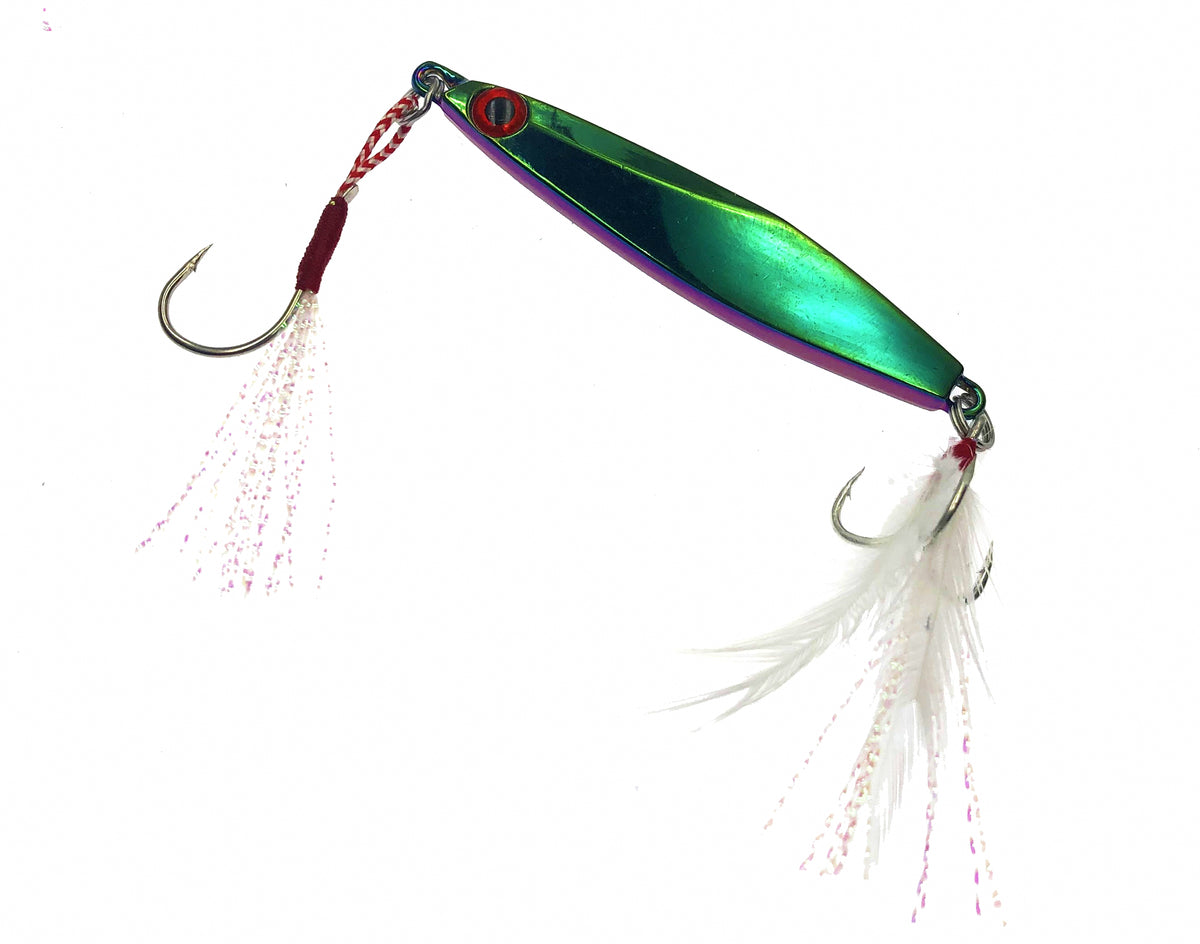Diamond Metal Vib Jig, Feather Hooks, 8–40 g (0.3–1.4 oz) – product photo