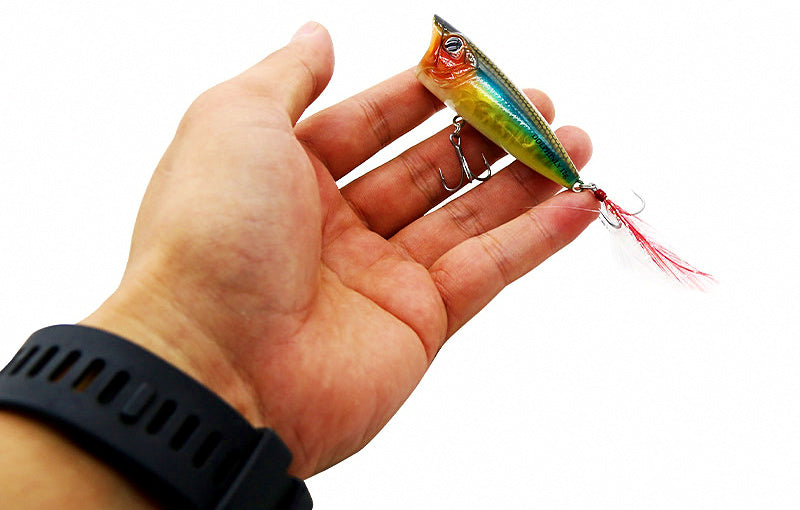 Topwater Popper Lure with Rattle Beads, 5 Colors – product photo