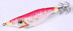 Glow Squid Jig Wooden Shrimp Lure, Assorted Colors – product photo