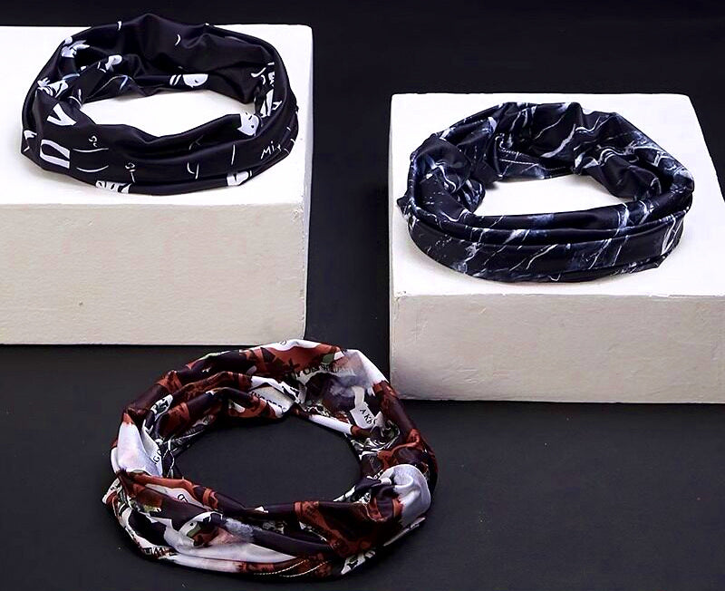 Ice Silk Multi-Way Neck Gaiter Headscarf with Sun Sleeves – product photo