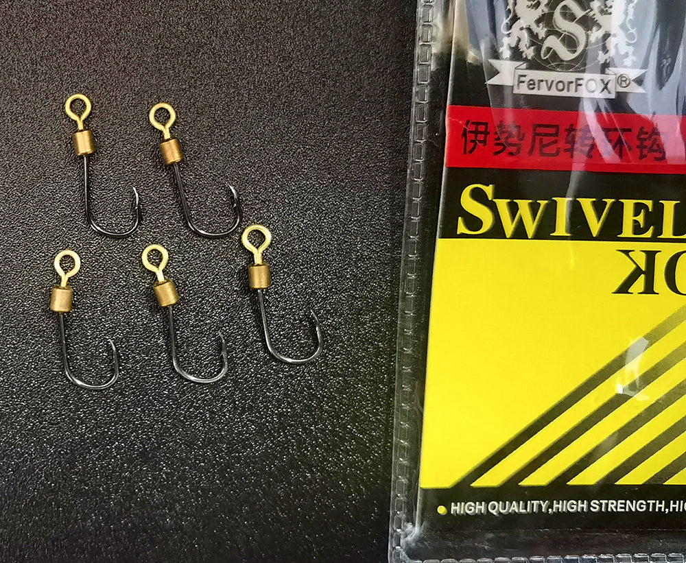 Iseni Swivel Hooks, Barbed, Sizes 3–10 – product photo
